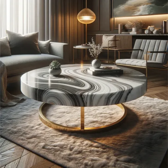 Marble Majesty: Round Table
